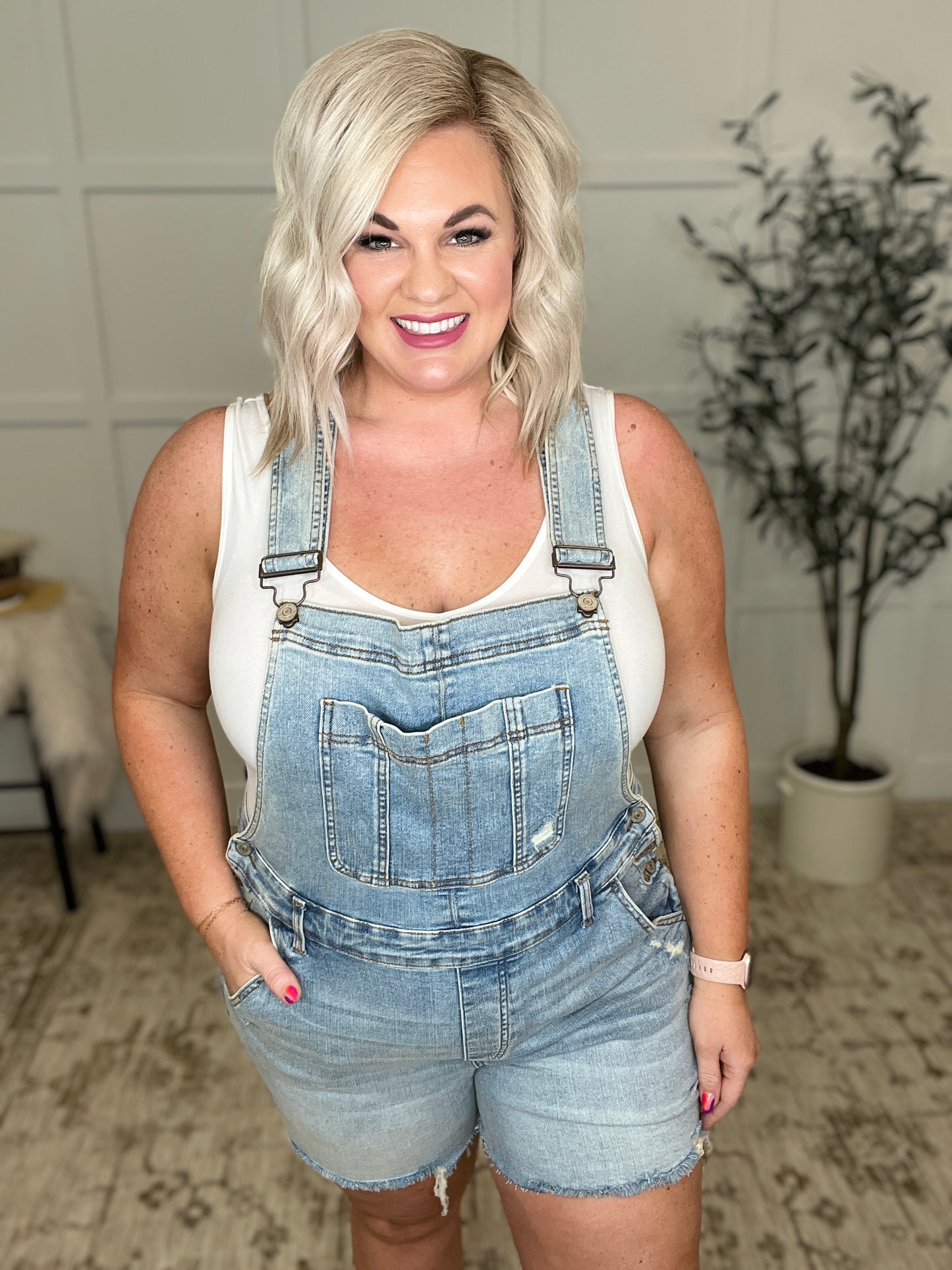 Judy Blue Devon Distressed Shortalls