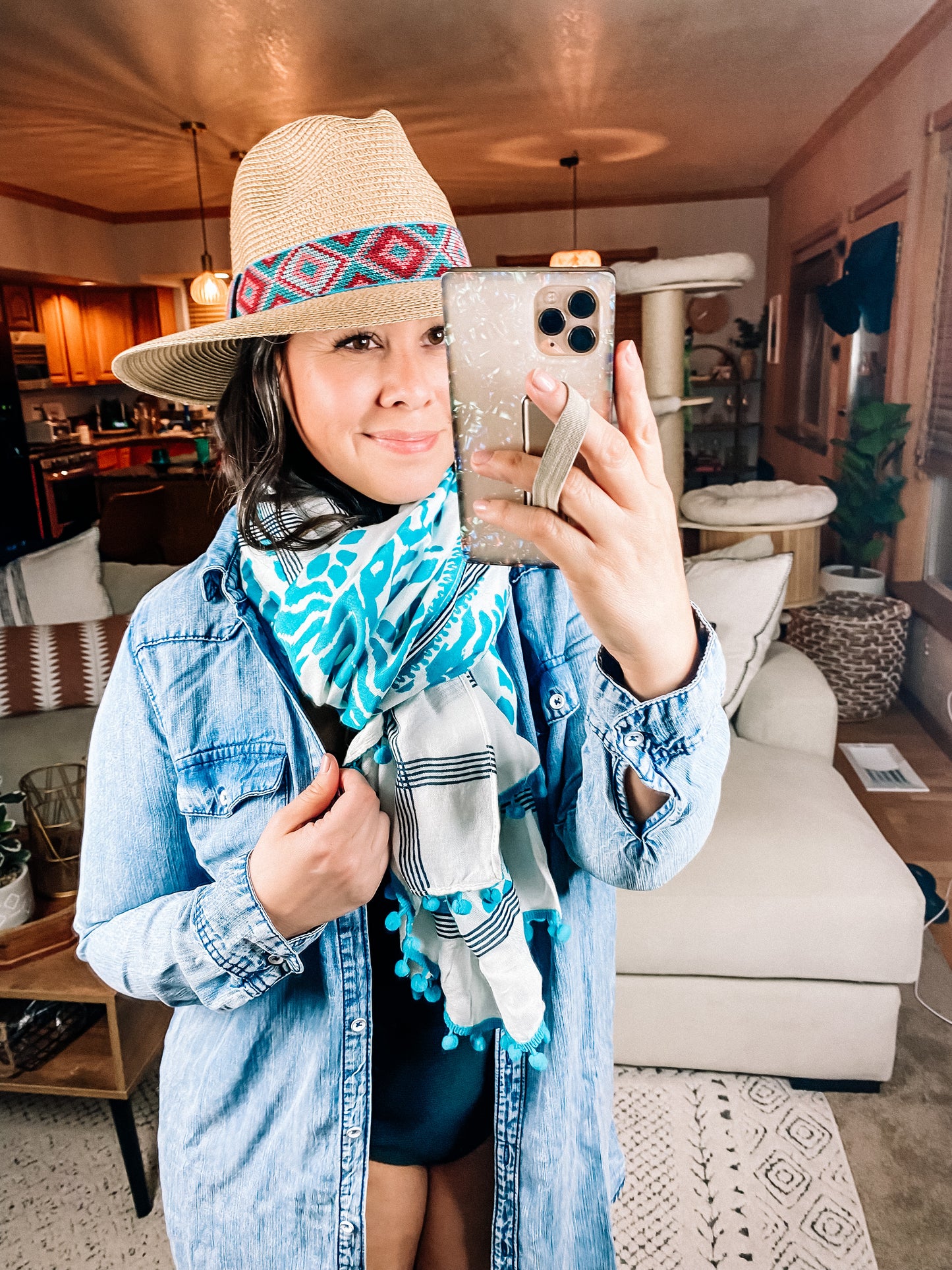 Side Trip Draped Kimono in Teal