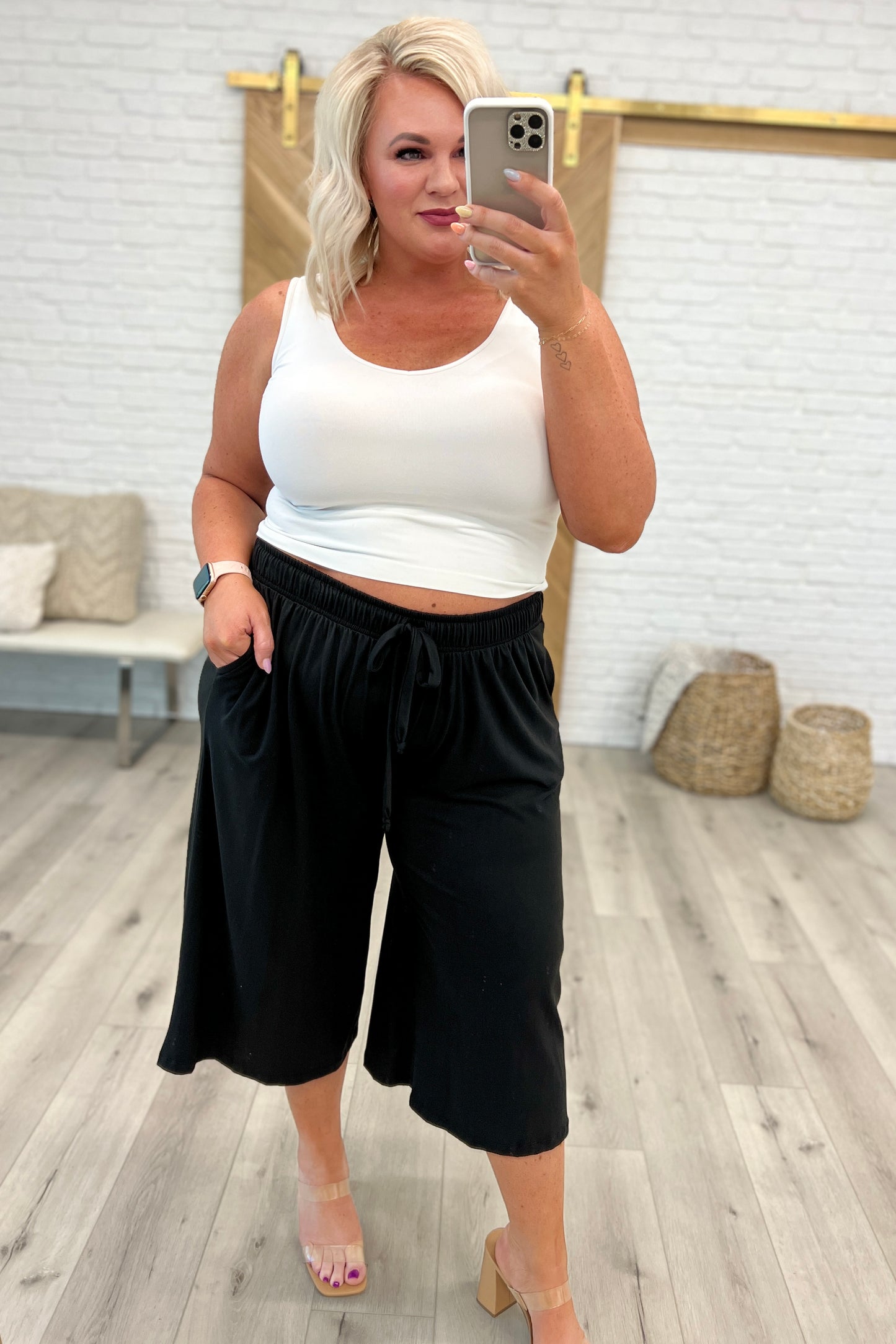Casual and Carefree Wide Leg Cropped Pants