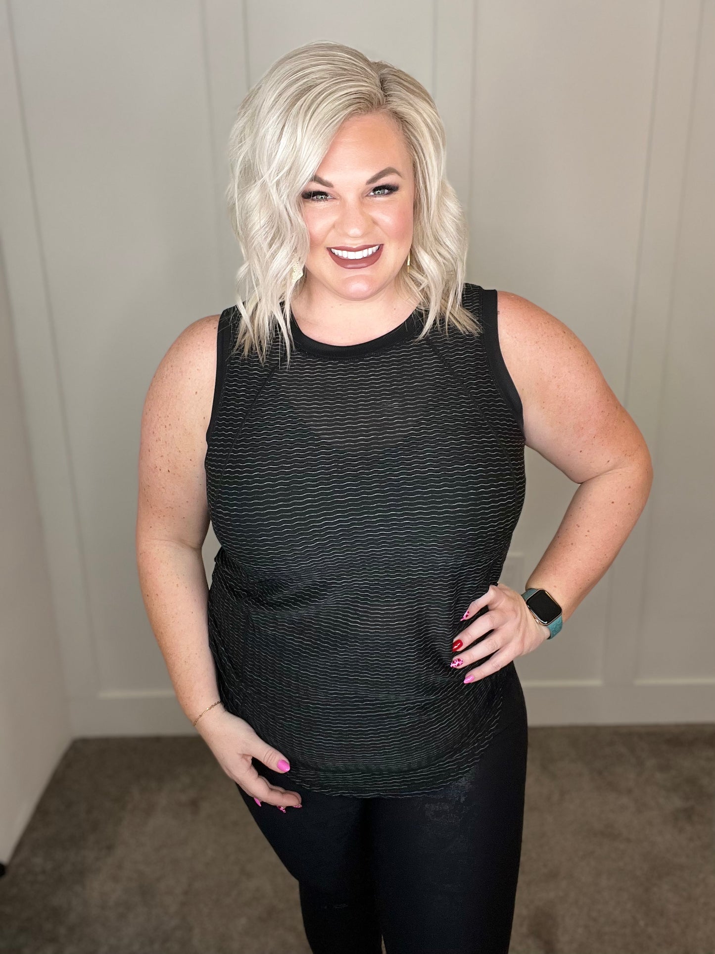Zone In Workout Top in Black