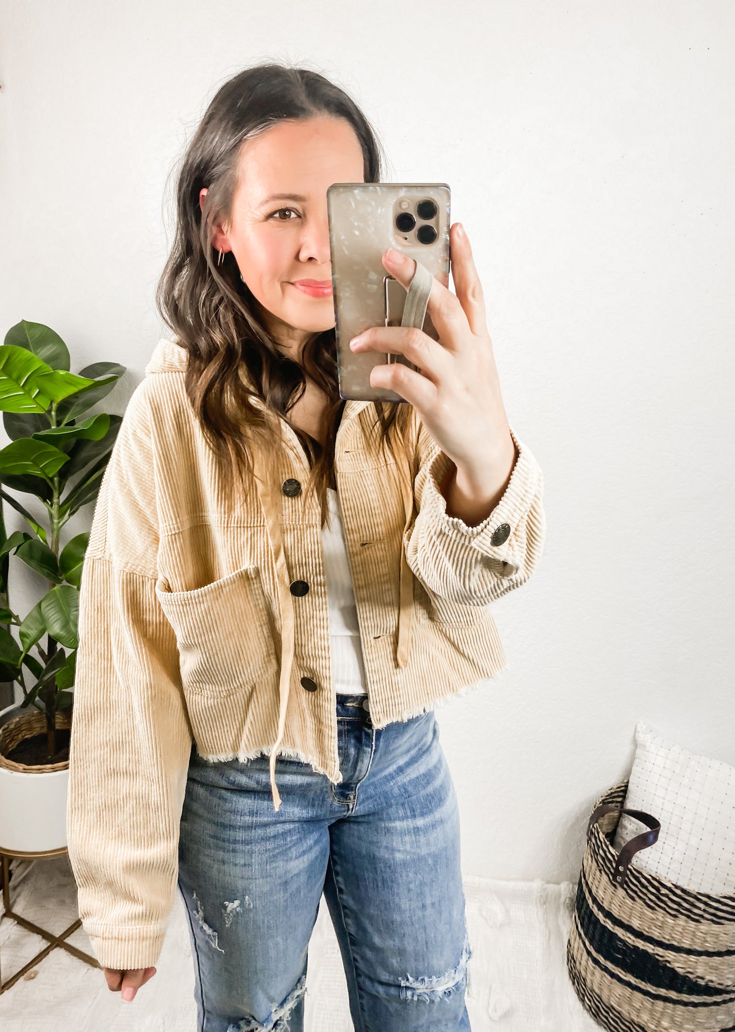 Give Me More Corduroy Jacket in Charcoal