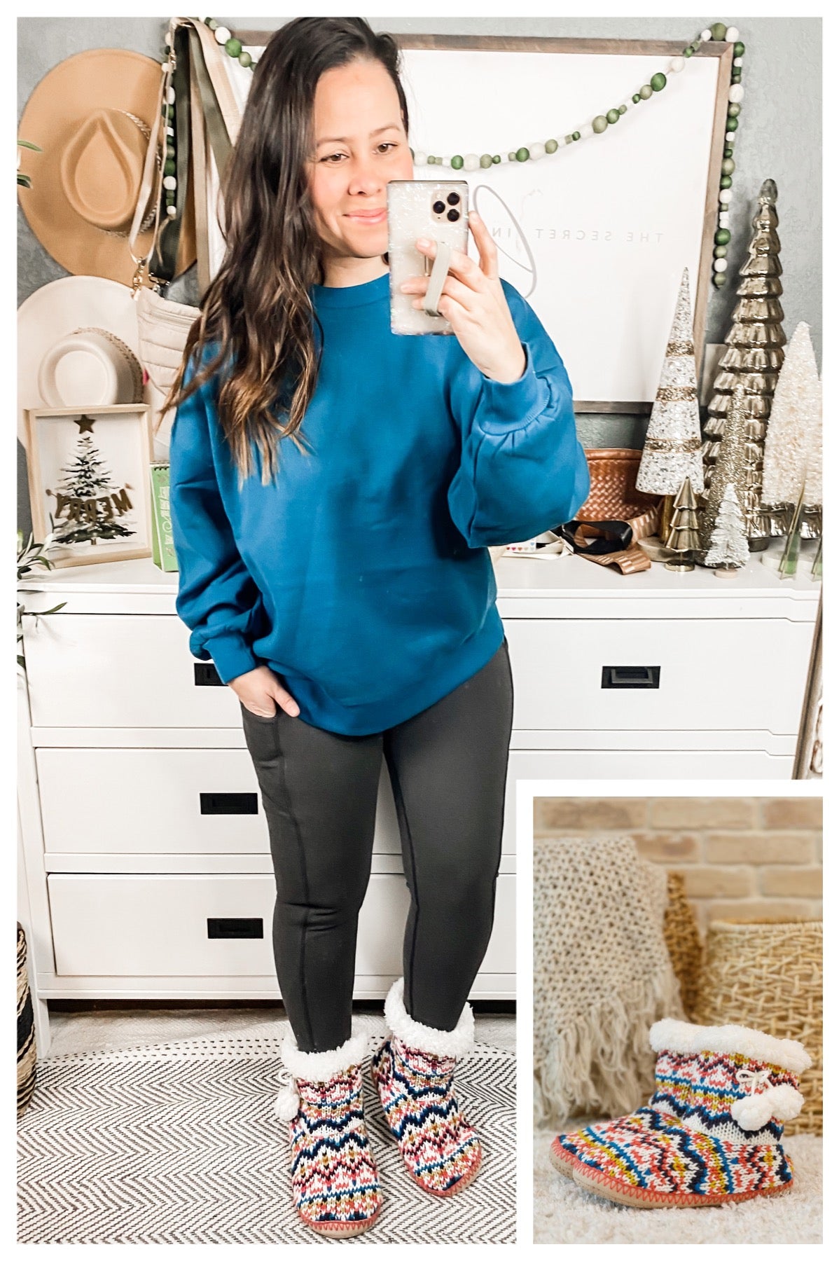 Drop Shoulder Sweatshirt In Teal