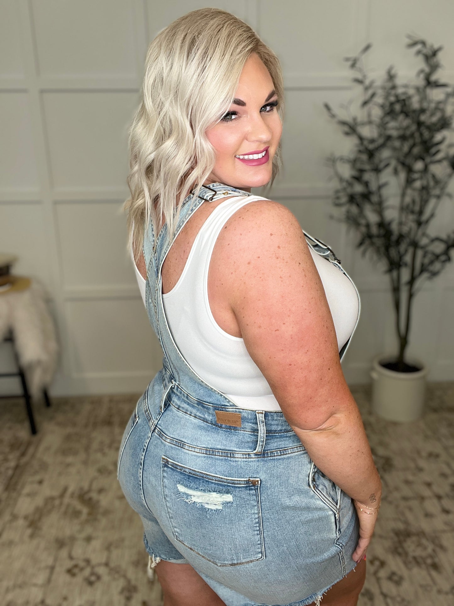 Judy Blue Devon Distressed Shortalls