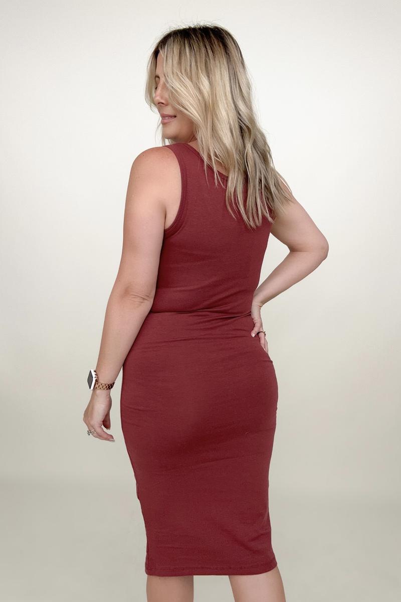 Zenana Cotton Midi Tank Dress - Multiple colors