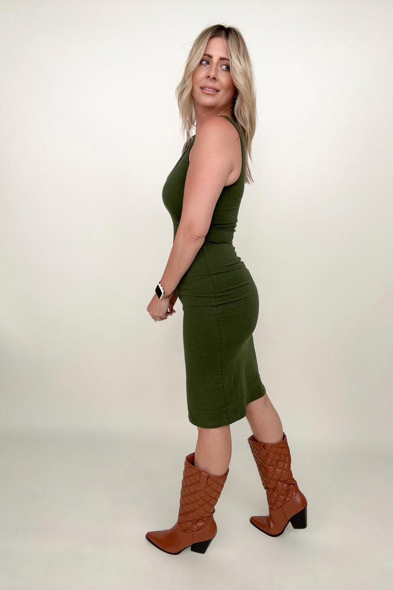 Zenana Cotton Midi Tank Dress - Multiple colors