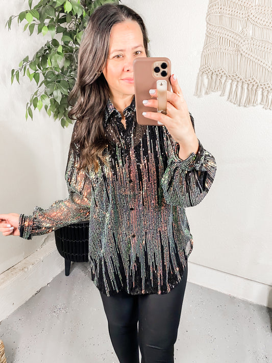 Too Glitz to Glam Button Up Shirt