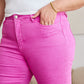 RFM Tummy Control Wide Leg Cropped Jeans - Pink Rogue