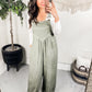 It's A Vibe Mineral Wash Wide Leg Overalls