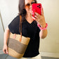 Tahiti Tote Straw Beach Bag