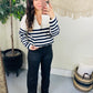 Memorable Moments Striped Sweater in White/Navy