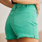 RFM Tummy Control High Waist Denim Shorts - Caribbean