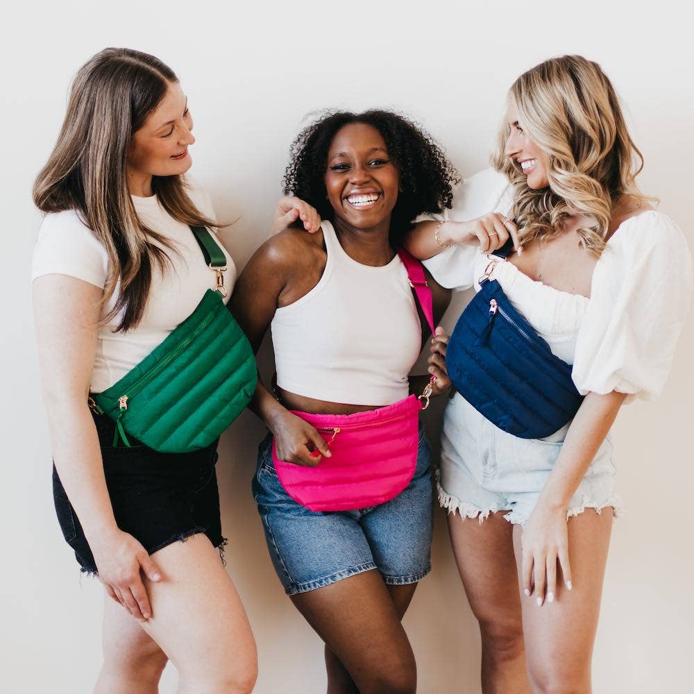 Jolie Puffer Belt Bag: Emerald