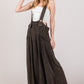 Wide Strap Wide Leg Overalls
