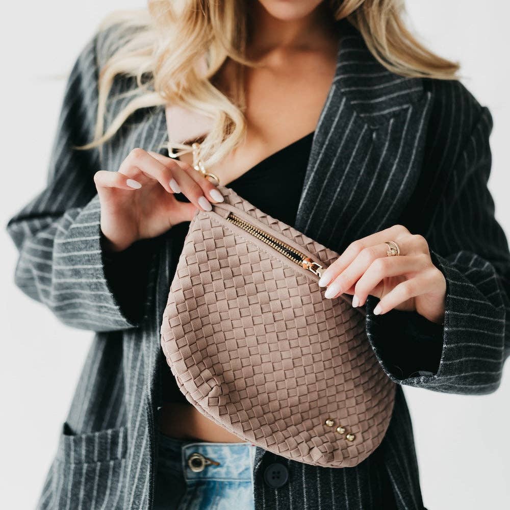 Suede Westlyn Woven Bum Bag - NEW COLORS!: Suede Burgundy