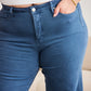 RFM Tummy Control Cropped Wide Leg Jeans - Blue Slate