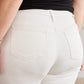 RFM Tummy Control High Waist Cropped Boot Cut Jeans - Off White