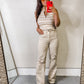 Judy Blue High Waist Distressed Straight Leg Jeans - Bone