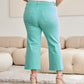 RFM Tummy Control Cropped Wide Leg Jeans - Island Green