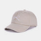 Bow Embroidered Washed Ballcap