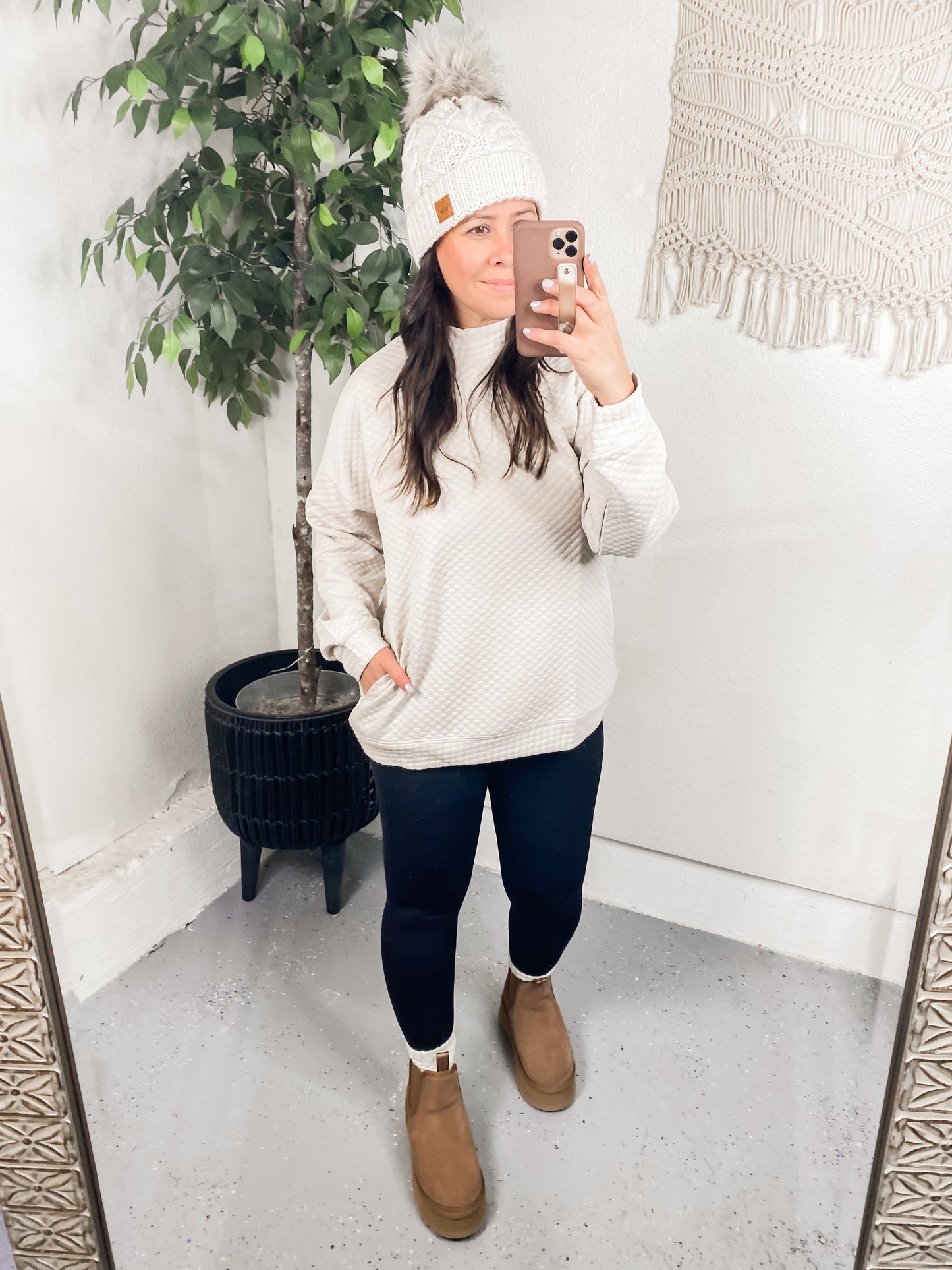 Don't Change Anything Mock Neck Pullover
