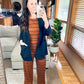 Cotton Bleu Classic Oversized Jacket Blazer in Black and Camel