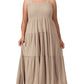 PLUS SMOCKED TIERED MIDI DRESS