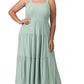 PLUS SMOCKED TIERED MIDI DRESS