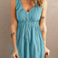 Button Down Sleeveless Dress - (Charcoal, Plum, Navy, Merlot)