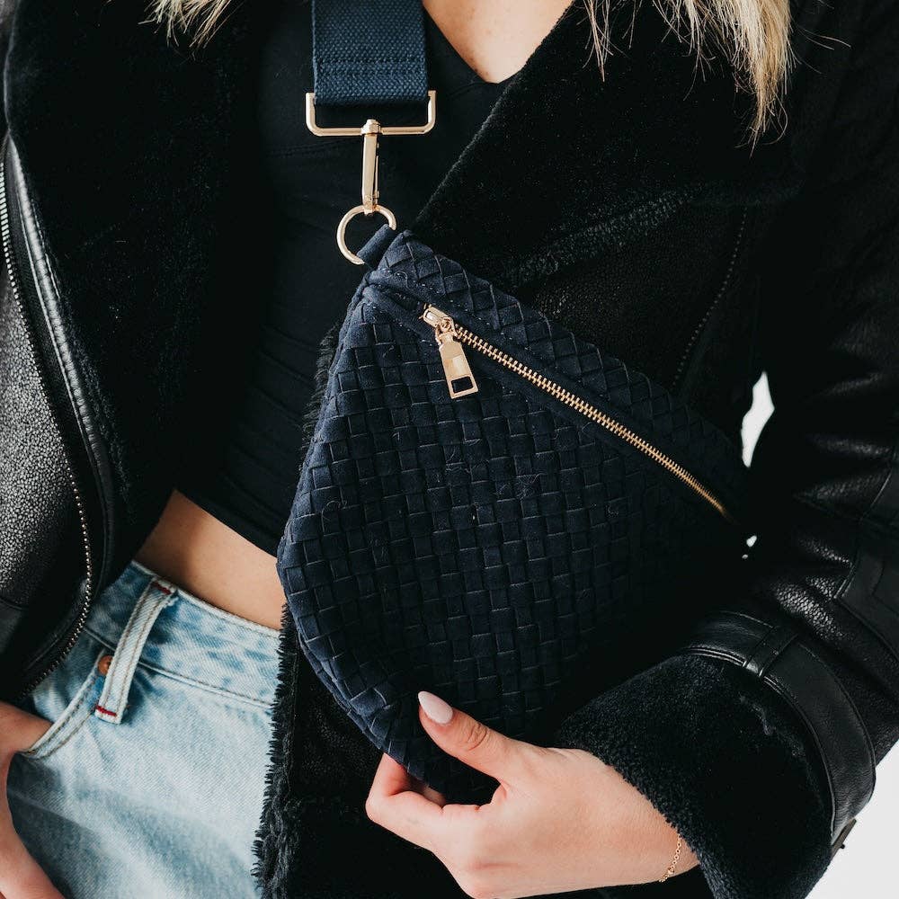 Suede Westlyn Woven Bum Bag - NEW COLORS!: Suede Chocolate