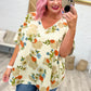 Good Morning Floral V-Neck Blouse