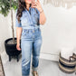 Judy Blue Short Sleeve Denim Jumpsuit