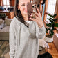 Don't Leave Me Waffle Knit Hoodie