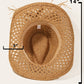 Cowrie Shell Beaded String Straw Hat