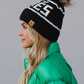 Black & White Apres Pom Hat