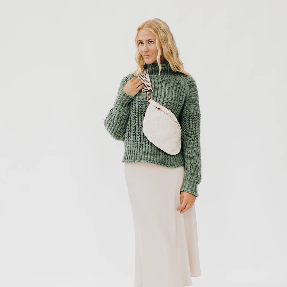 Westlyn Woven Bum Bag *NEW COLORS ADDED*: Checkered Emerald