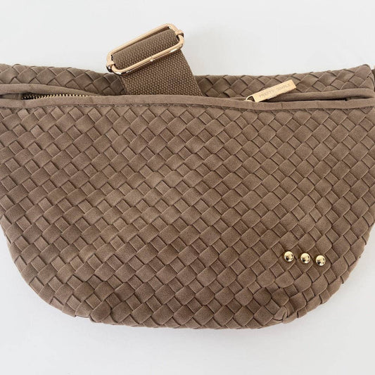 Suede Westlyn Woven Bum Bag - NEW COLORS!: Suede Taupe