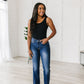 Judy Blue Charity Mid Rise Distressed Hem Bootcut Jeans