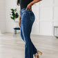 Judy Blue Charity Mid Rise Distressed Hem Bootcut Jeans
