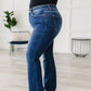 Judy Blue Charity Mid Rise Distressed Hem Bootcut Jeans