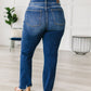 Judy Blue Charity Mid Rise Distressed Hem Bootcut Jeans