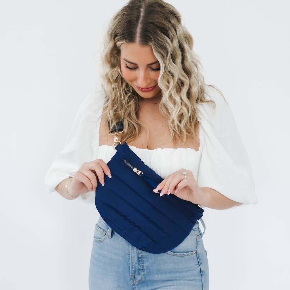 Jolie Puffer Belt Bag: Emerald
