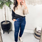 Split Decision Color Block Cargo Sleeve Top