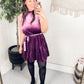 Tied In A Bow Velvet Dress