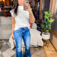 Overqualified Mock Neck Cap Sleeve Top