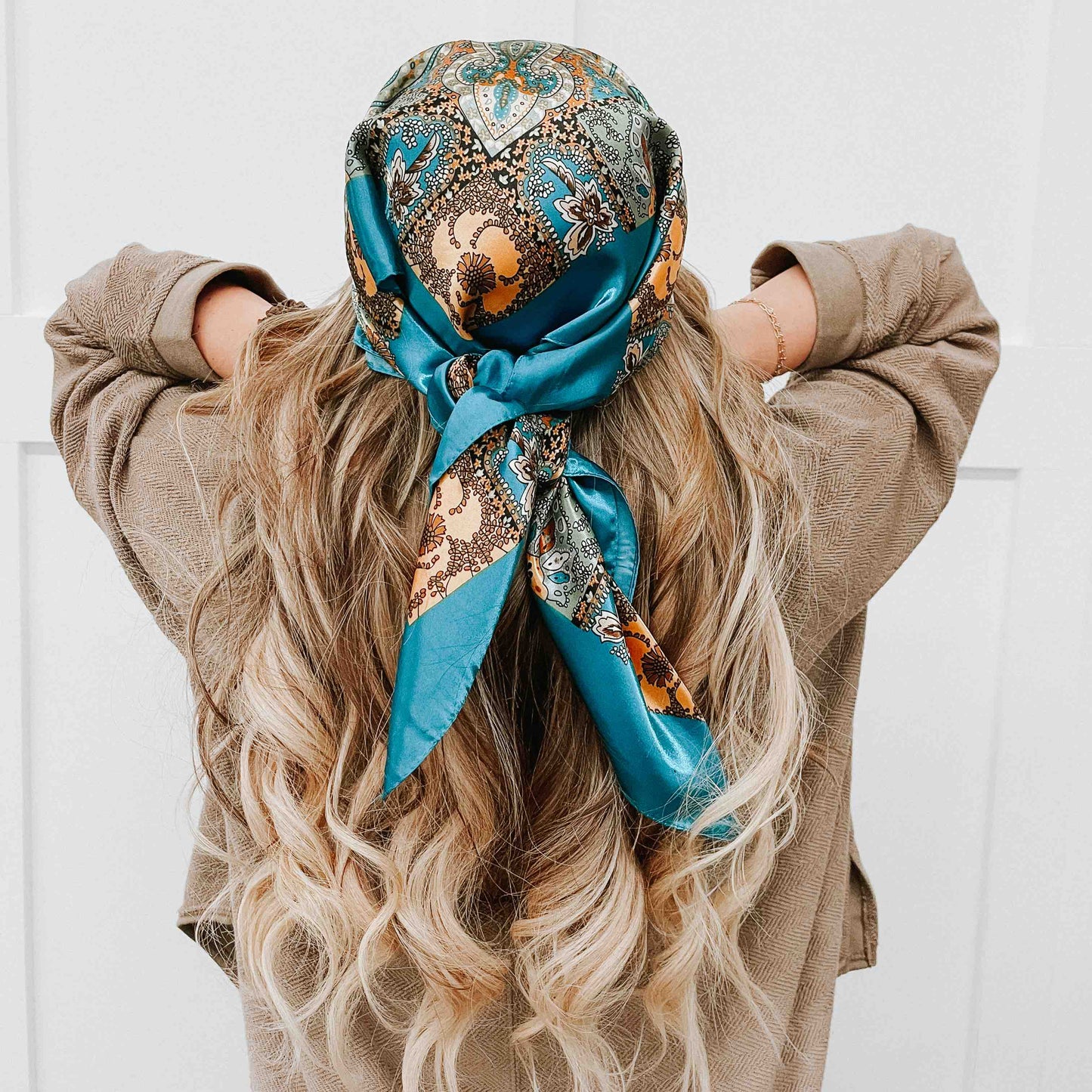 Milan Hair Scarf: Teal