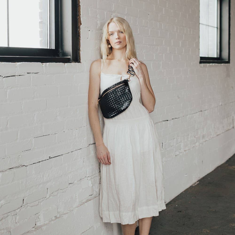 Westlyn Woven Bum Bag *NEW COLORS ADDED*: Checkered Emerald