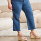 RFM Tummy Control Cropped Wide Leg Jeans - Blue Slate