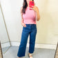 RFM Tummy Control Cropped Wide Leg Jeans - Blue Slate