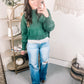Mags Side Slit Cropped Sweater
