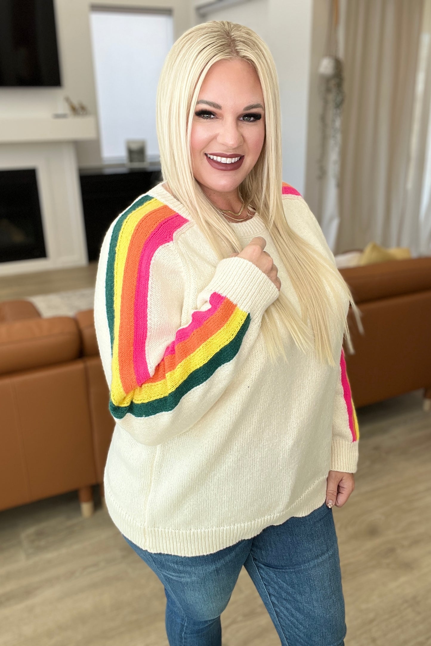 Songs About Rainbows Striped Sweater